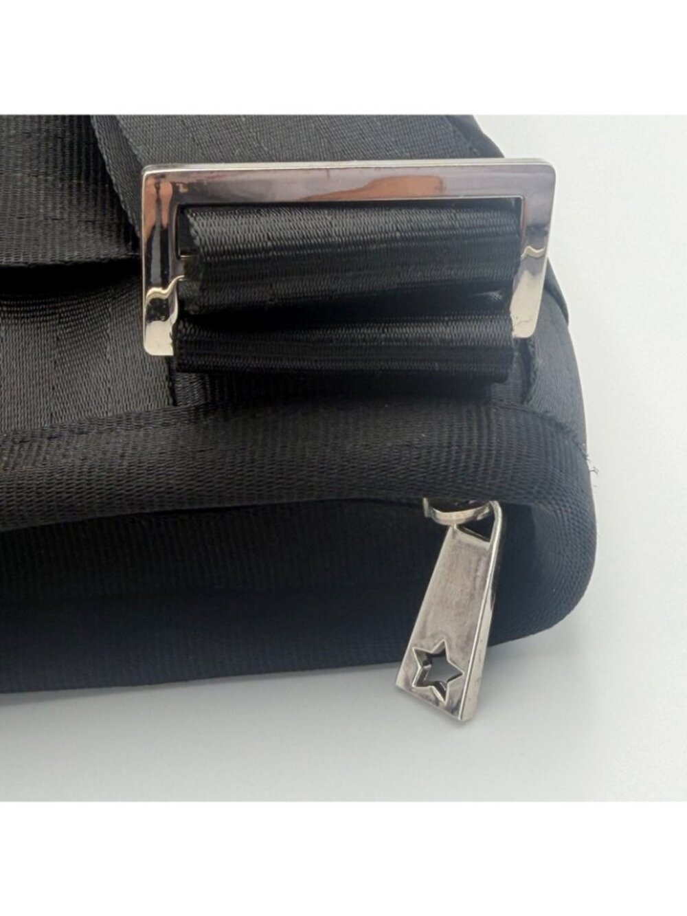 Harveys Seatbeltbag Black Woven Crossbody Shoulder Bag Adjustable Strap - Picture 6 of 10